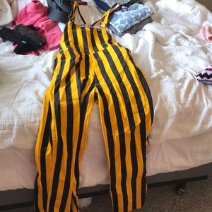 Black and Gold bibs (overalls)